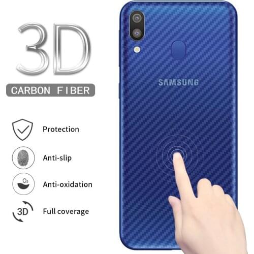 Actutech 5pcs Full Cover Screen Protector Protective Film For Samsung Galaxy M20 M10 Back Cover Carbon Fiber Not Tempered Glass