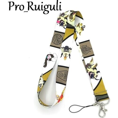 30pcs Avatar appa Neck Strap Lanyard keychain Mobile Phone Strap ID Badge Holder Rope Key Chain Keyrings cosplay Accessory Gifts