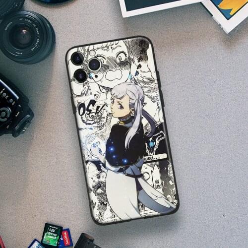Noell Silva Black Clover Anime Phone Case For IPhone 11 12 Mini Pro XS Max X XR 6s 7 8 Plus SE Soft TPU Glass Cover