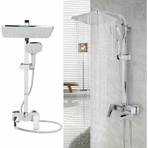 New Style Bathroom Stainless Steel Shower Set Household Multi-function with Valve Booster Shower Faucet Handheld Bathroom Set