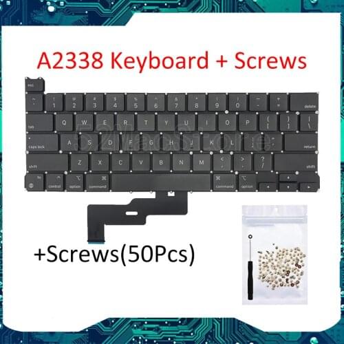 Laptop A2338 Keyboard UK US English French German Spanish Italian Danish for MacBook Pro Retina 13" M1 EMC 3578 2020 Year