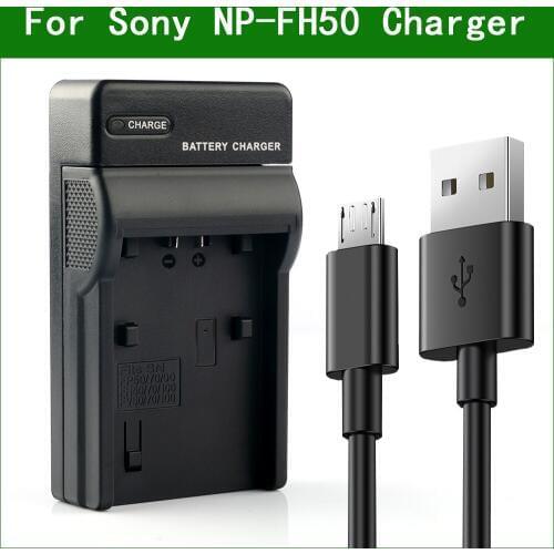 LANFULANG NP-FH50 NP FH50 USB Camera Battery Charger for Sony DSC-HX1 HX100 HX200 DSLR-A230 A290 A330 A380 A390 HDR-TG3 TG3E TG5