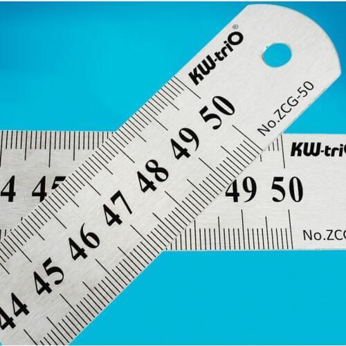 1PC Metal Ruler Sewing 15 20 30 50cm School Stainless Steel Straight Ruler Double Sided Drawing Rulers Office School Supplies