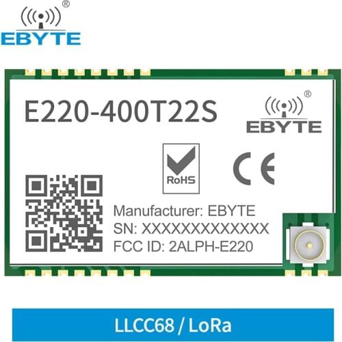 LoRa 433MHz Module LLCC68 470MHz 22dBm Long Range IPEX/Stamp Hole UART WOR Wireless Transmitter Receiver EBYTE E220-400T22S