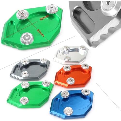 Motorcycle CNC Kickstand Foot Side Stand Extension Pad Support Plate For Kawasaki Ninja 250 300R Z250 ZX250 EX300 2013 2014 2015