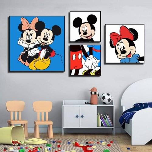 5D DIY Diamond Painting Disney Mickey Mouse Minnie Full Drill Square Embroidery Mosaic Art Picture Cross Stitch Kits Home Decor