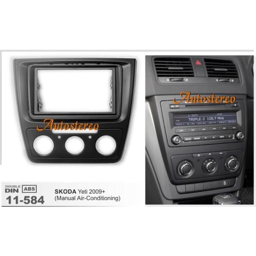 ZWA 11-584 Car DVD Fitting Kit installation Car audio Radio fascia frame audio for for SKODA Yeti 2009