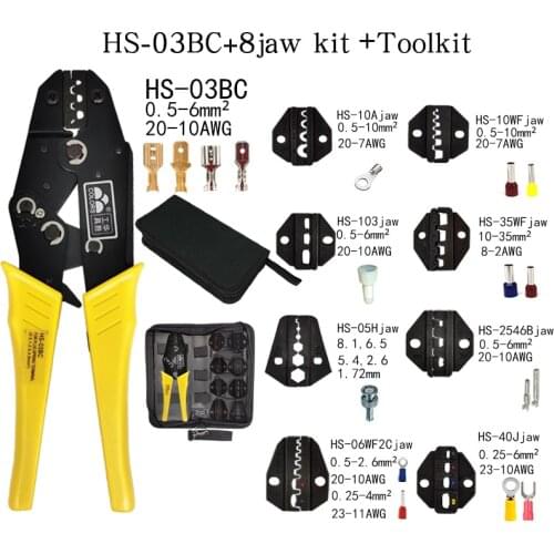 Crimping Pliers Pliers Tool Cap/Coaxial Cable Terminal Kit 230Mm HS-03BC Multifunctional Carbon Steel Electrician Crimping Tool