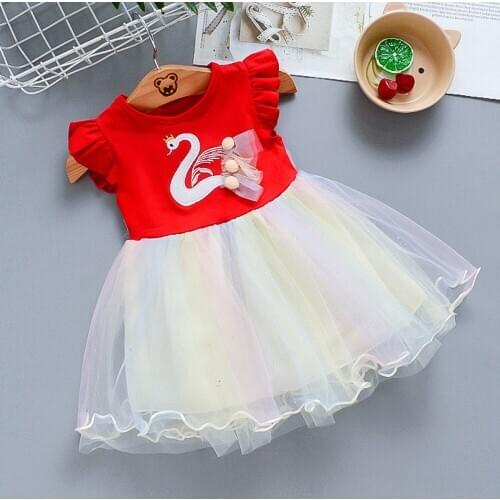 Girls Birthday Clothing Baby Infant Summer Dress Fashion Girls Wedding Party Dress Kids Girls Cute Lace Clothing