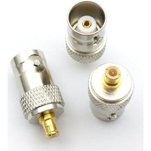 BNC Female Jack to MCX Male Plug Straight RF Connectors Adapter