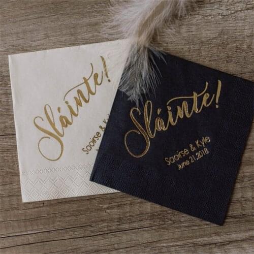 Lunch Personalized Napkins, Cheers, Custom Paper napkins , Wedding Christening , Monogramed Napkins,Bridal shower