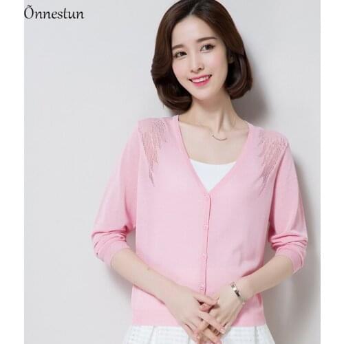 Hollow Short Cardigan Sweater Women Summer Long Sleeve Sweater For Women Outerwear Thin Single-breasted Solid Cardigans