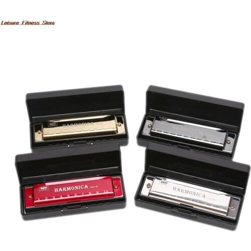 Hot Sale 10/16 Holes Harmonica Mouth Organ Puzzle Musical Instrument Beginner Teaching Playing Gift Copper Core Resin Harmonica