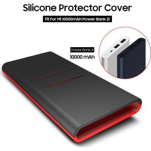 Silicone Protector Case Cover Skin Sleeve Bag for New Xiaomi Xiao Mi 2 10000mAh Dual USB Power Bank Powerbank Accessory colorful
