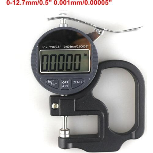 0-12.7mm Electronic Micrometer 0.001mm Thickness Tester Gauge Digital Depth Micrometer Dial Indicator