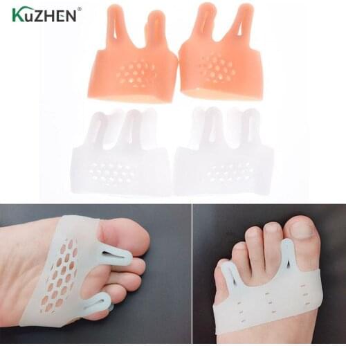 1pair Silicone Sub Toe Thumb Corrector Gel Foot Corrector Toe Separator Thumb Valgus Protector Feet Care