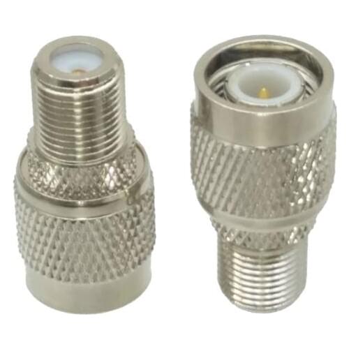1pcs TNC Male Plug to F TV Female Jack Center RF Coaxial Adapter Connector