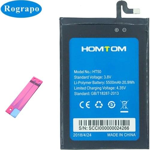 100% New 5500mAh HT 50 Replacement Battery For HOMTOM HT50 Mobile Phone Original Accumulator
