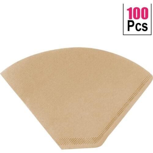 100Pcs Fan Shaped Drip Coffee Filter Bag Portable Home Office Cafe Paper Cones plastic reusable coffee filter