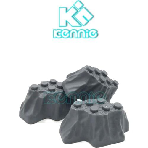 50pcs/lot Kennie Building Blocks DIY stone mountain parts Compatible with NO.6161 Brick Parts Mountain Rock 4x6x2 DIY Block