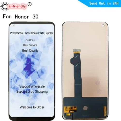 6.53'' Honor30 LCD For Huawei Honor 30 2020 BMH-AN10 LCD Display Touch Panel Screen Digitizer With Frame Assembly 1080 x 2400