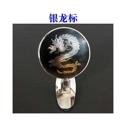 Car Metal Chrome Hood Ornament Badge Emblem Silver Dragon Universal Fit