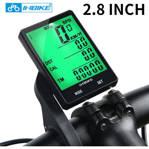 INBIKE 2.8 inch Bike Wireless Computer Rainproof Multifunction Riding Bicycle Odometer Cycling Speedometer Stopwatch Backlight