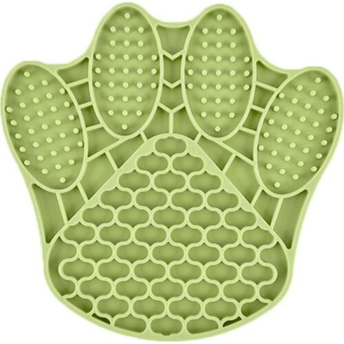 Pet Dog Feeding Slow Food Bowl Claw-shaped Dispensing Mat Feed Plate Silicone Dog Lick Pad Safe No-Toxic Training Plate