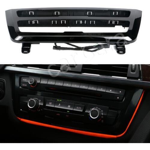 Two-color orange blue atmosphere lights built on car stereo fascia for BMW 3 Series F30 F35