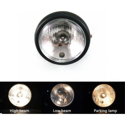 Motorcycle Side Mount Headlight Lamp For Honda Shadow ACE 1100 Kawasaki Vulcan 900 Yamaha Suzuki Boulevard Chopper Cruiser