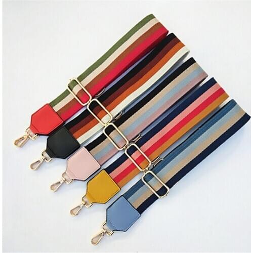 HJKL new Shoulder Bag Strap For Crossbody Women Bag Accessories Nylon Belt Straps For Bags Striped Handles Adjustable Strap Bag