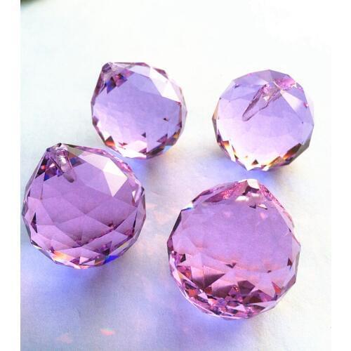 30mm Lilac 204pcs/lot Crystal faceted Hanging Balls Lighting Prism Ball Chandelier Part Feng Shui Prism Suncathers pendant