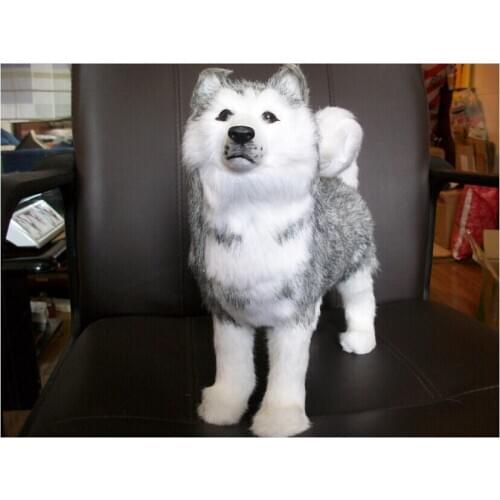 Simulation animal about 30cm standing husky furry dog emulation husky doll , birthday gift k0705