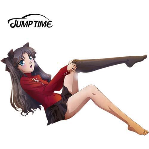 JumpTime 13cm x 8.1cm Fate stay night Collection Anime Car Styling Cartoon Waterproof Body Decals Door Car Stickers