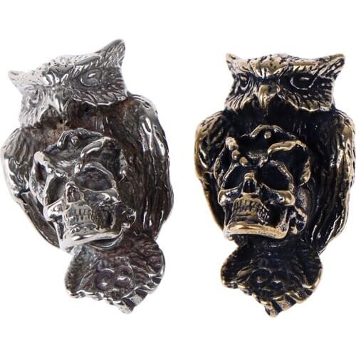 Multicolor Titanium Retro Brass Knife Pendants Paracord Rope Cord Spartan EDC Beads Pendants Tools Beads Lanyard