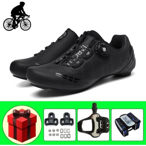 Cycling Shoes Men Sapatilha Ciclismo Breathable Self-locking Wear-resistant Road Bike Sneakers Add Pedals Outdoor Flat Shoes