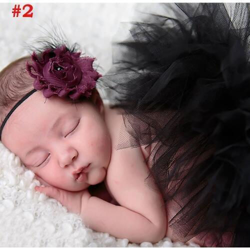Soft Baby Pink Tutu Newborn Tulle Tutu Skirt Princess Girls Tutu and Headband Set Newborn Photography Prop TS050