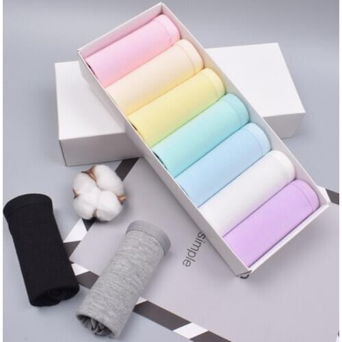 7pcs/lot Underwear Women Cotton Panties Girl Briefs Sexy Panties Underwear Panty Calcinha Solid Color For Women Lingers