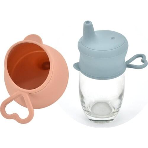 New Baby Cup Cover Food Grade Silicone BPA-Free Soft Material Eco-friendly Silicone Spill-proof Lids Cover Baby Accessories