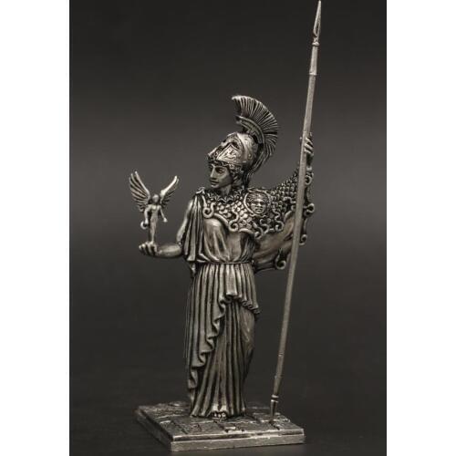 Founding Art Wisdom Goddess Athena 1/30 60mm Tin Metal Ancient Soldier Model Ancient Greek Mythology Home Decorative Figurines