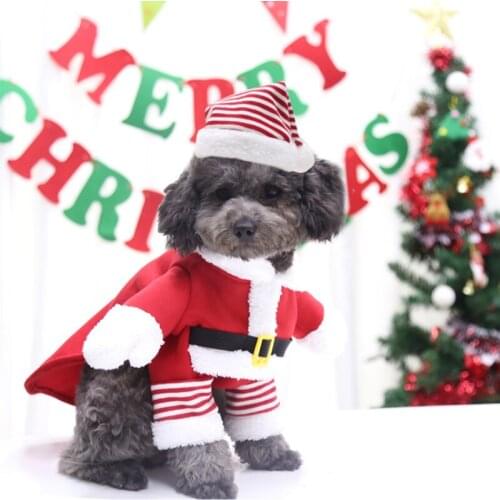 Christmas Dog Clothes Hoodie Winter Pet Outfit Xmas Dog Clothing Party Funny Dog Costume Cat Puppy Small Large Pet Apparel Coat