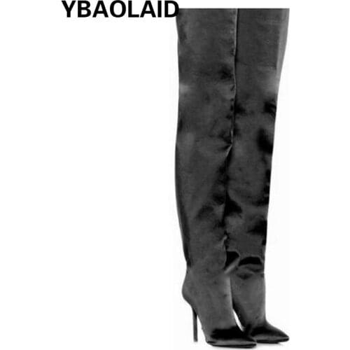 Over-the-knee High-heeled Boots Nightclub Boots Autumn and Winter New Pointed Sexy Silk Stiletto High-sleeve Catwalk Boots