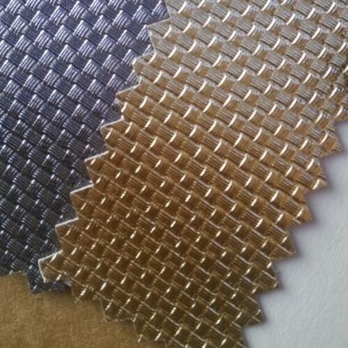 Synthetic decorative packing Small knitting embossed leather material
