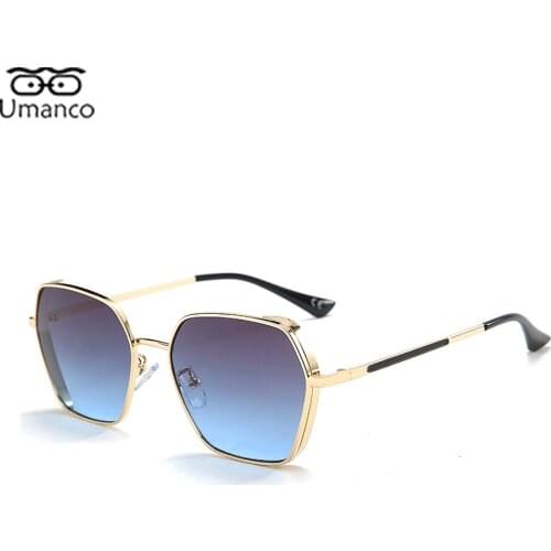 Cool Personality Tidal Polarized Sunglasses Women Men Lens Metal Frame Multicolor Gradients Street Star Make-up Travel Sunshades