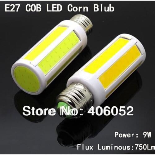 10pcs X Wholeslae 9W E27 Led Corn Bulb Lamp, Warm White /white Led Lighting Cob Led Corn Light