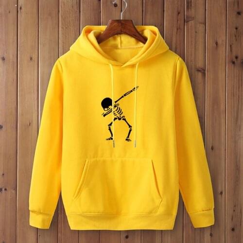 Fashion Dabbing Skeleton Skull Sweatshirt Clothes Sweatshirt hoodies Men Autumn Winter Hip Hop Hooded