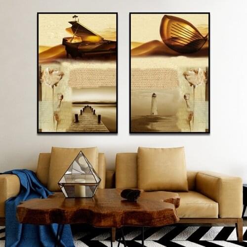 Vintage Home Decoration Poster Piano Score Hd Print Music Room Canvas Painting Bedroom Wall Art Picture for Living Room No Frame