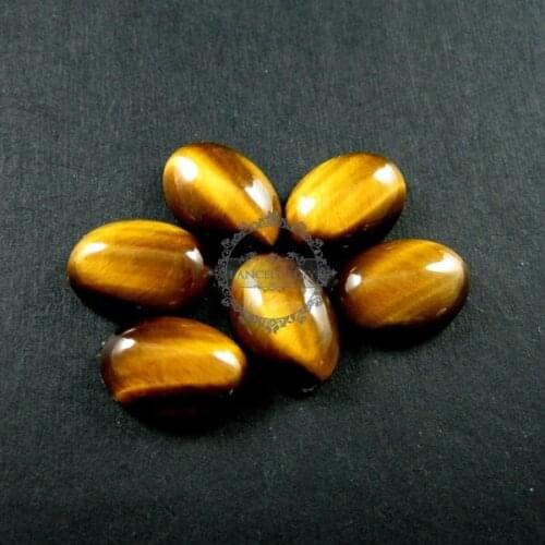 10x14mm oval tiger eye DIY cabochon supplies for pendant charm ring earring settings 4120058
