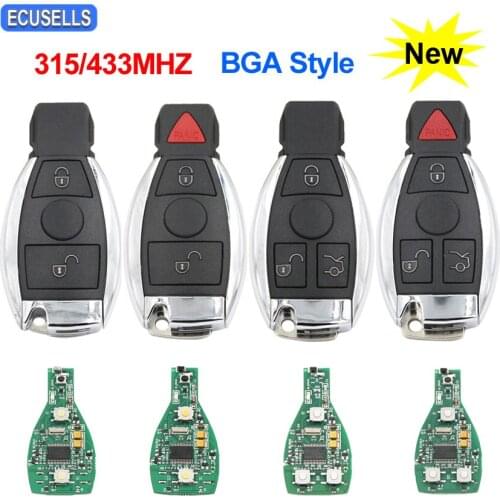 2/2+1/3/3+1 Button Remote Smart Car Key Fob 315Mhz or 433MHZ NEC BGA Type for Mercedes Benz A E S G CLK SLK ML Class 2000