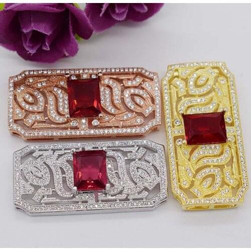 2pcs Cubic Zircon Micro rectangle pave connector for bracelet/necklace